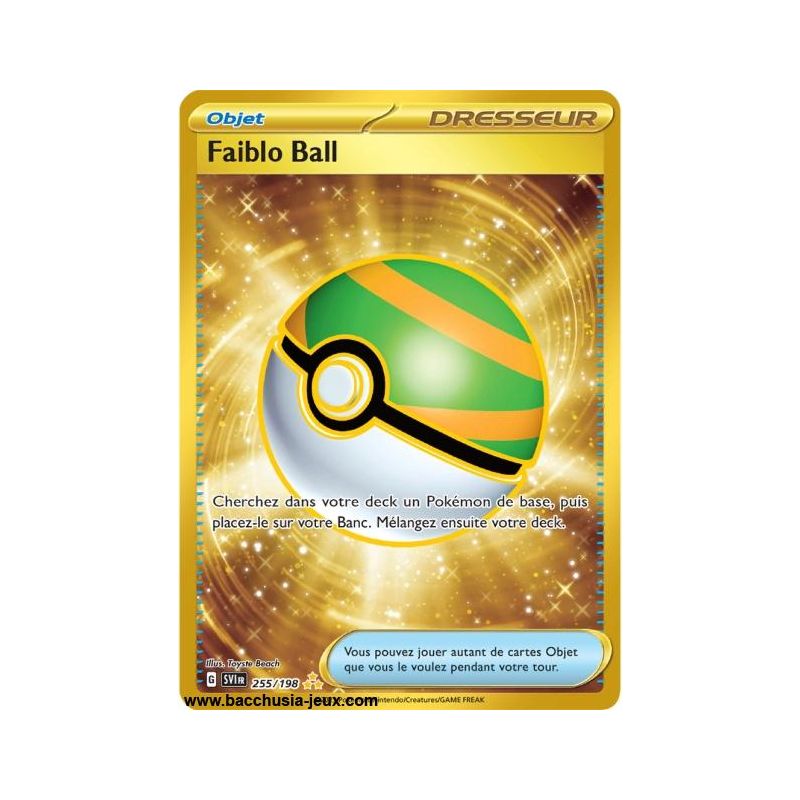 Carte Pokémon EV01 255/198 Faiblo Ball GOLD SECRETE