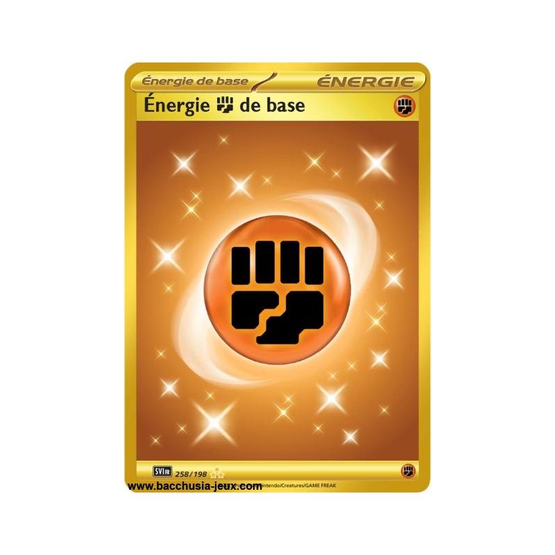 Carte Pokémon EV01 258/198 Énergie Combat de Base GOLD SECRETE