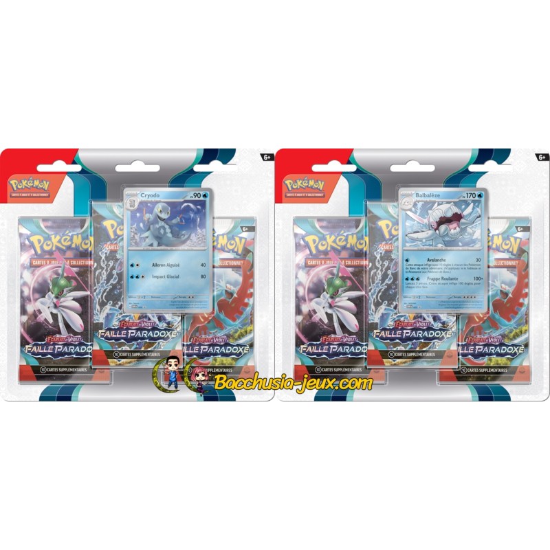 Pokémon EV04 tripack Cryodo et tripack Balbalèze