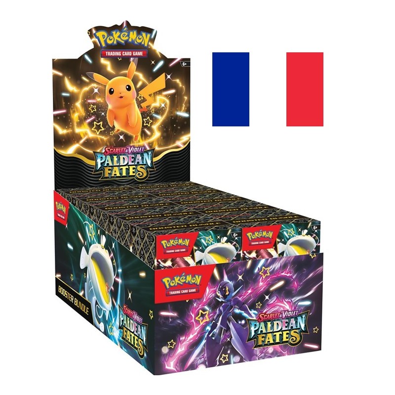 Pokémon Display scellé de 10 Bundle 6 boosters - Écarlate et Violet EV4.5 Destinées de Paldea Pokémon Display scellé de 10 Bundle 6 boosters - Écarlate et Violet EV4.5 Destinées de Paldea