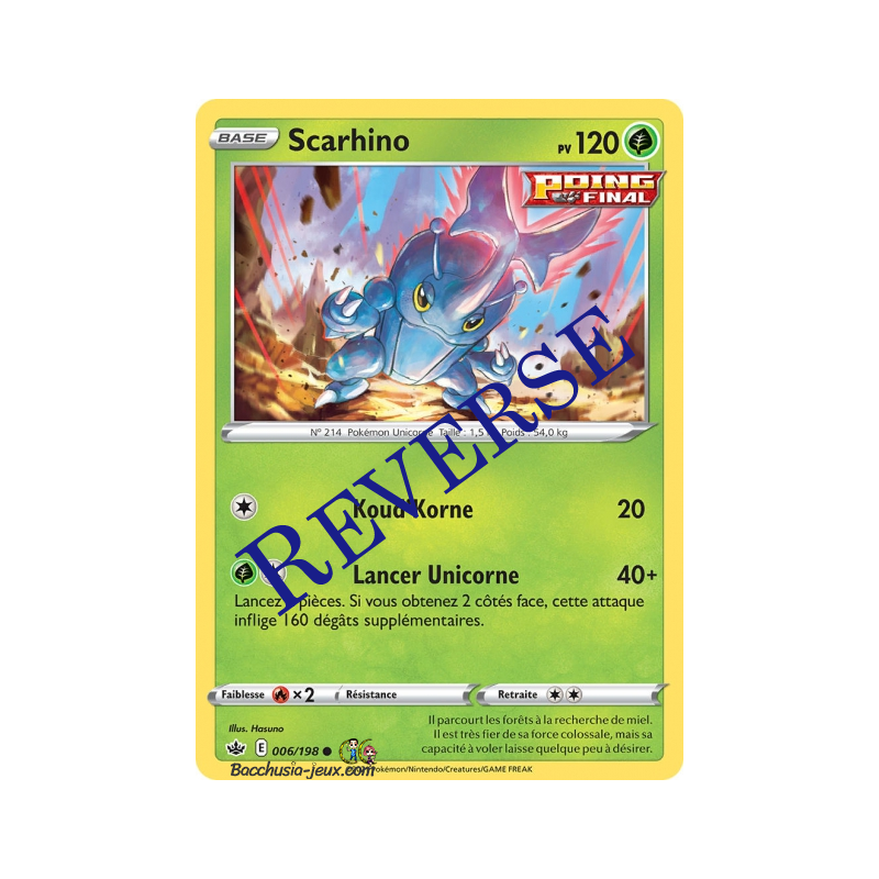 Carte Pokémon EB06 006/198 Scarhino Reverse
