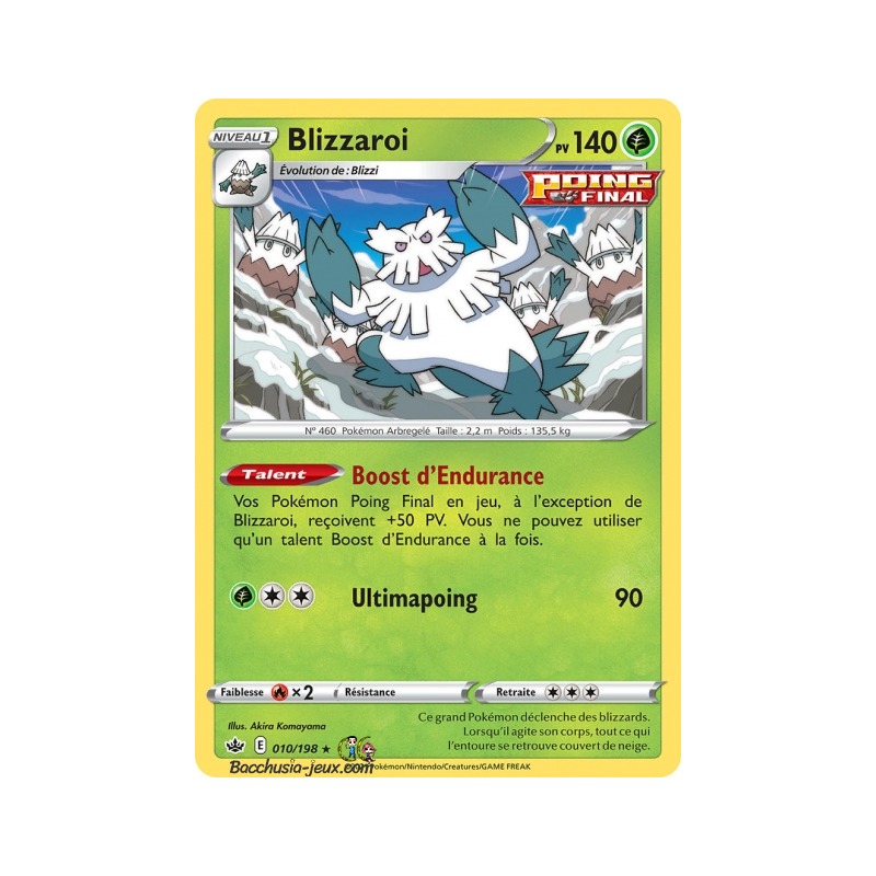 Carte Pokémon EB06 010/198 Blizzaroi rare