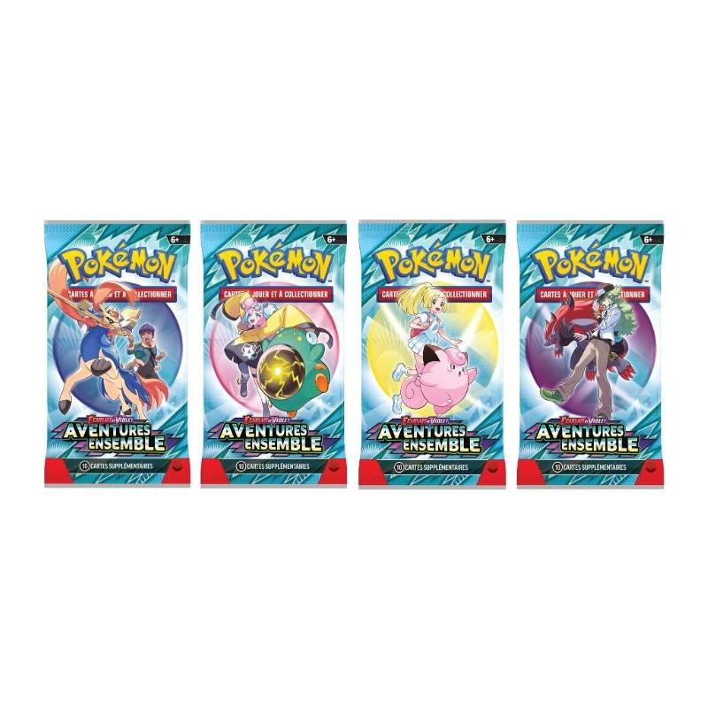 Pokémon lot de 4 booster EV09 Aventures ensemble Pokémon lot de 4 booster EV09 Aventures ensemble