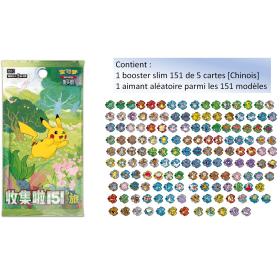 Pokémon [CN] Booster Pokémon - 151 Chinois : Collect 151 Journey (Slim) + 1 aimant