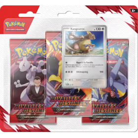 Pokémon EV10 lot de 2 tripacks - Kangourex et Zéblitz