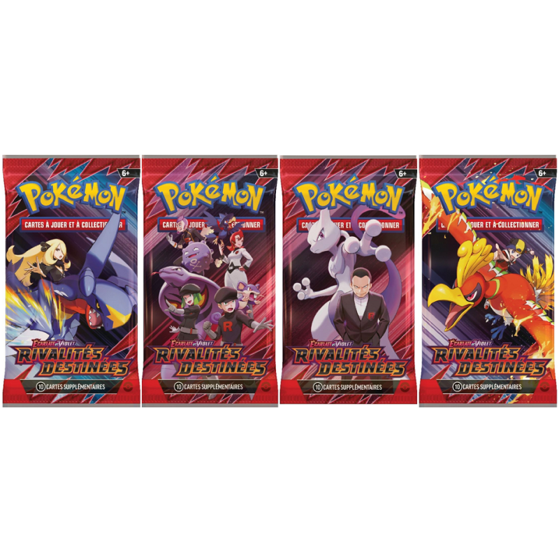Pokémon lot de 4 booster EV10 Rivalités Destinées Pokémon lot de 4 booster EV10 Rivalités Destinées