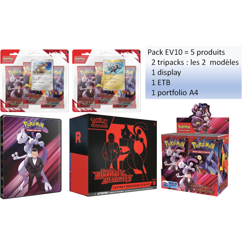 [Préco estimée 30/05/2025] - Pokémon Pack 5 produits EV10 Rivalités Destinées