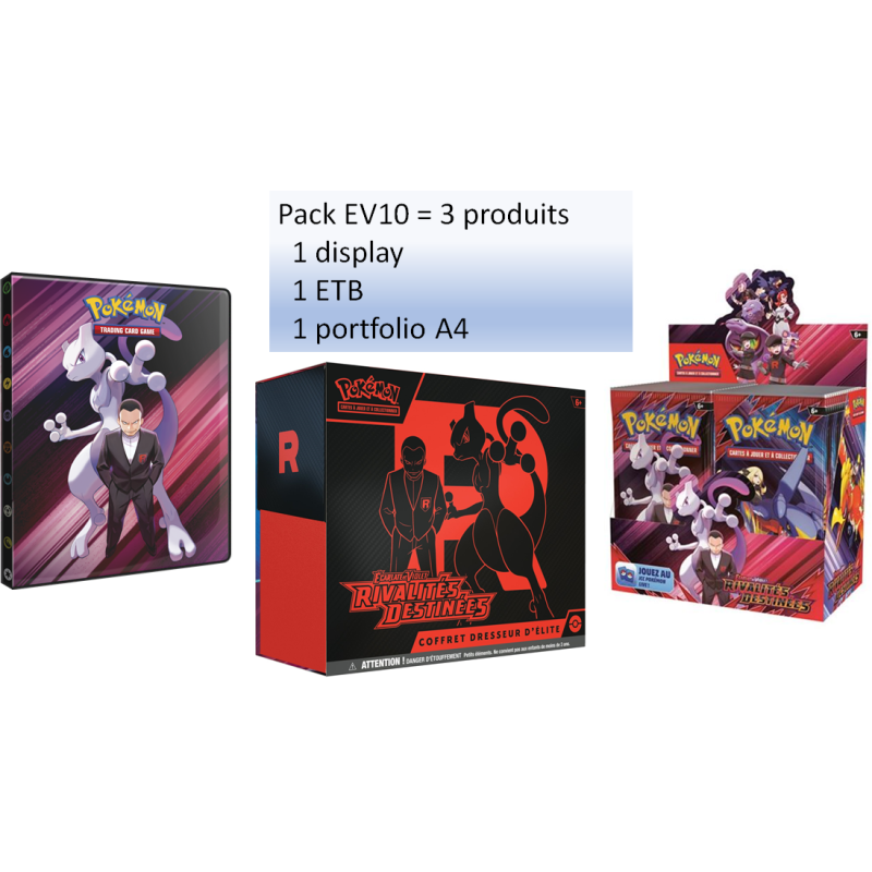 [Préco estimée 30/05/2025] - Pokémon Pack 3 produits EV10 Rivalités Destinées