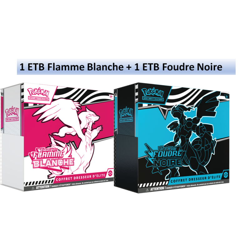 [Préco estimée 19/07/2025] - Pokémon EV10.5 Foudre Noire & Flamme Blanche - Lot de 2 ETB