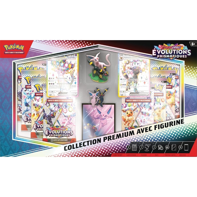 Pokémon Coffret EV8.5 Evolutions Prismatiques Collection Premium avec figurine Pokémon Coffret EV8.5 Evolutions Prismatiques Collection Premium avec figurine