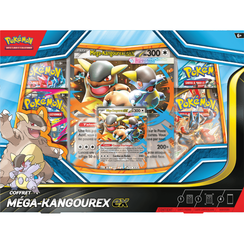 Pokémon Coffret 4 Boosters Méga-Kangourex Ex