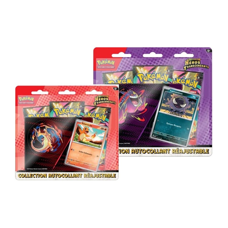 Pokémon Tripack ME2.5 Héros Transcendants - les 2 modèles Fantominus et Salamèche