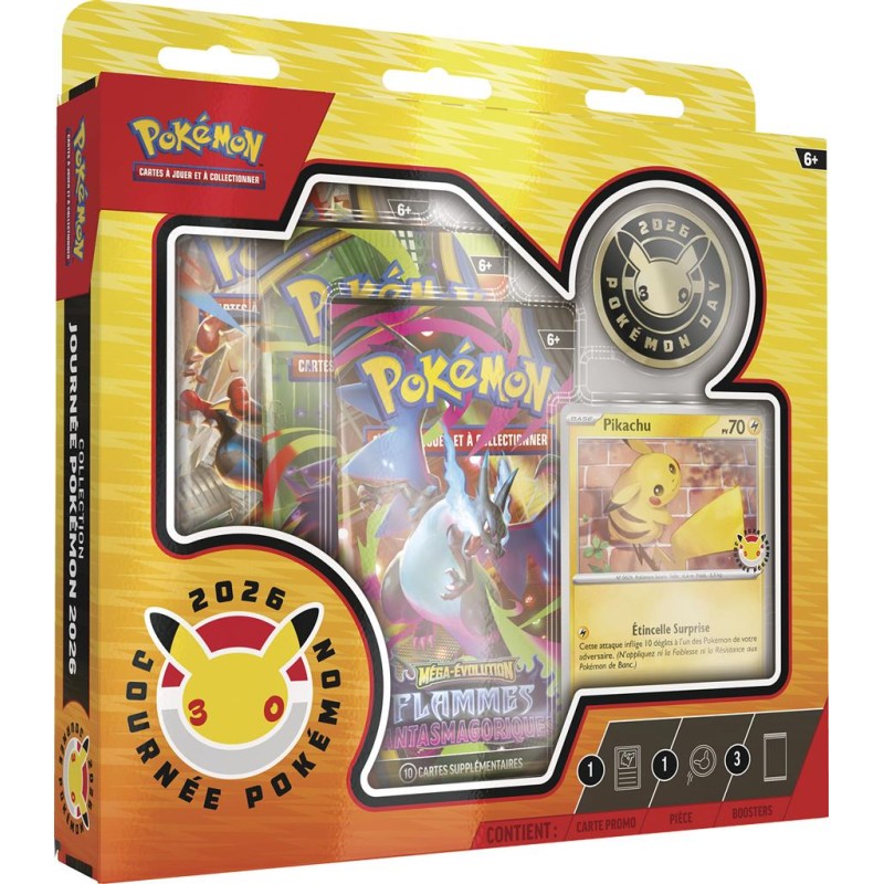 Pokémon Coffret 3 boosters - Coffret 30 Ans Journée Pokémon 2026 Pikachu