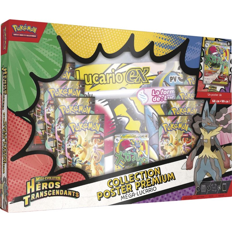 Pokémon Coffret Collection Poster Premium Méga-Lucario Ex