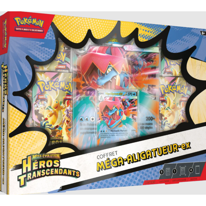 Pokémon Coffret ME2.5 Héros Transcendants : Méga-Aligatueur Ex