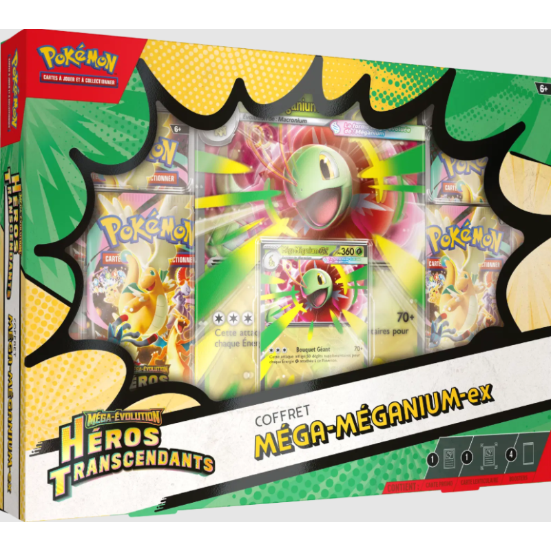 Pokémon Coffret ME2.5 Héros Transcendants : Méga-Méganium Ex